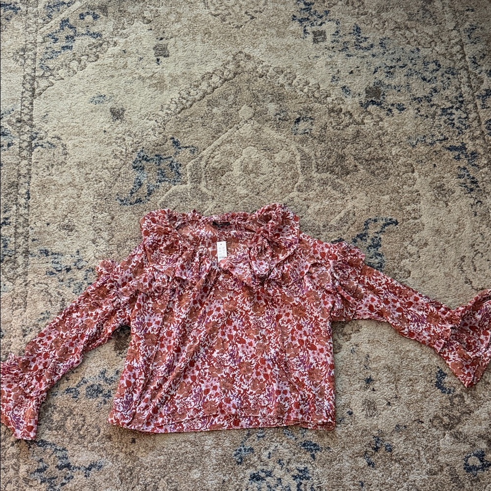 Floral Ruffle Top
